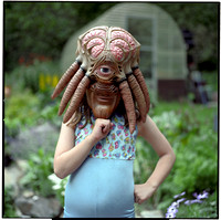 Hannah in Dr. Who Mask, Fairbanks